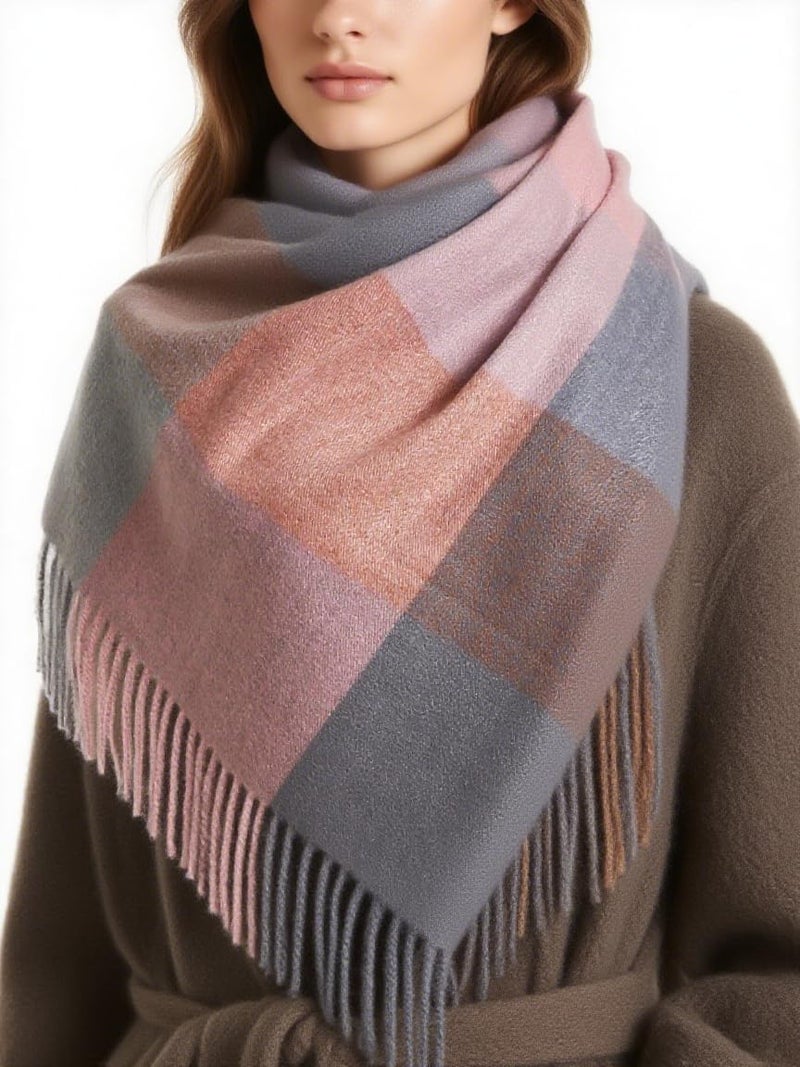 BLATIAL Store Womens Scarf Winter Blanket Large Scarves Thick Soft Warm Plaid Chunky Scarfs - Image 3